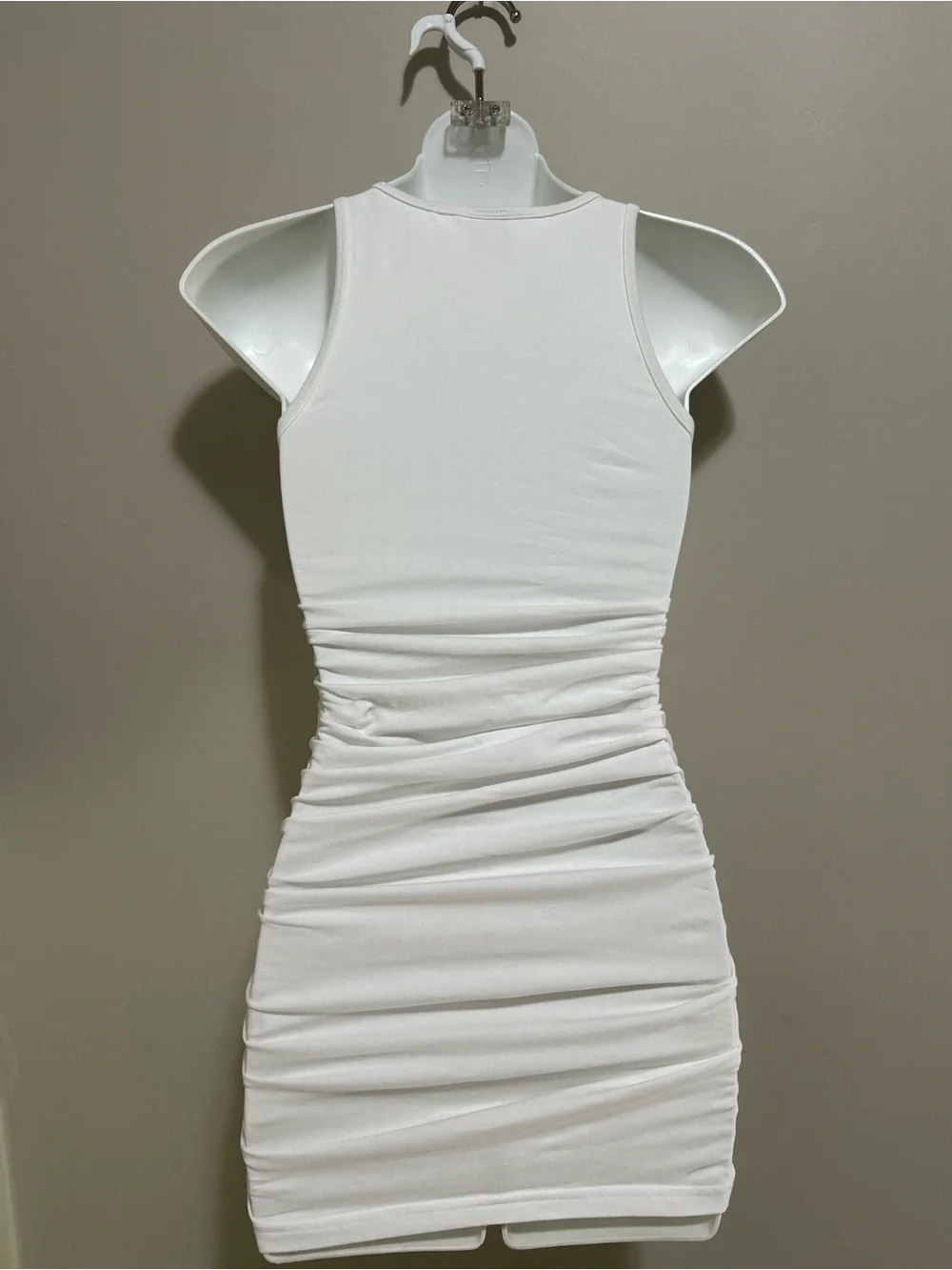 TNA White Ruched Tank Mini Dress - Picture 6 of 9